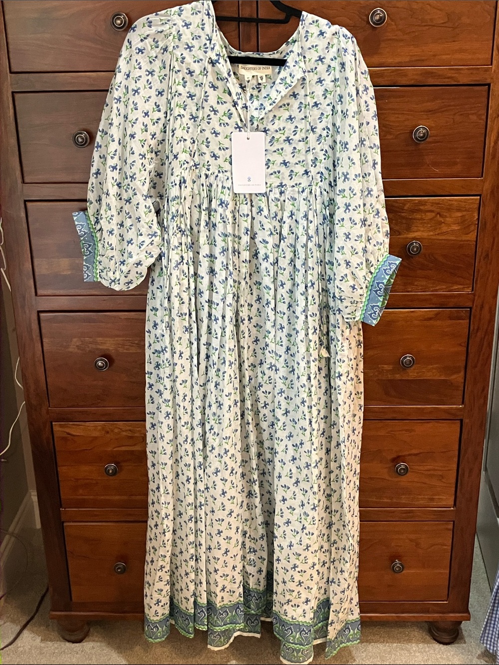 NWT Daughters of India Azure Kyra Maxi Dress Floral Size M - Picture 5 of 7